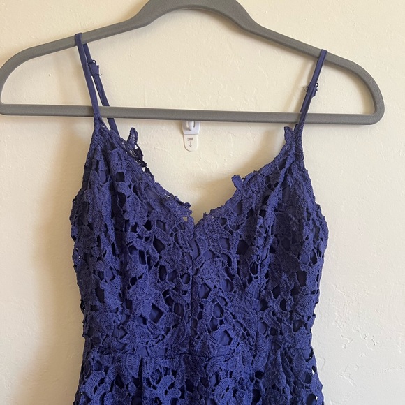 ASTR The Label Lace Crochet A Line Dress Purple Size Small - Picture 2 of 6